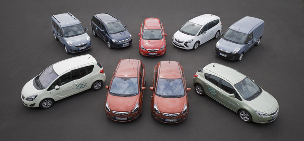 Opel bietet ein breites Angebot an Autogas- und Erdgas-Fahrzeugen