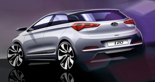 Designskizze: Neuer Hyundai i20