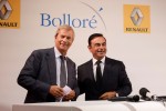 Carlos Ghosn von Renault (rechts) und Vincent Bolloré von Bolloré vereinbaren eine Kooperation