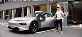 Autobesitzer stellt sein neues Xpeng P7 Elektroauto vor